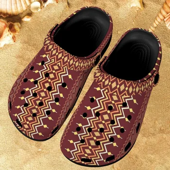 Лидер в продажбите 2023 година, чехли Унисекс, модерен дизайнерски улични плажни чехли в племенно стил за възрастни, нескользящие сандали-слипоны, обувки за ходене, новост