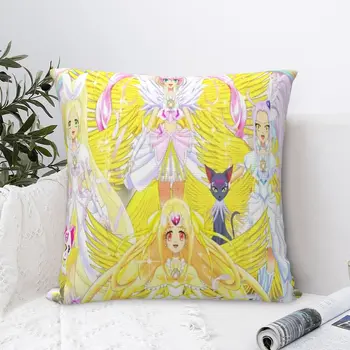 Лукс Angels Хвърли Калъфка Декор Pretty Cure Precure Принцеса Аниме Раница Седалките mangal на DIY Меки