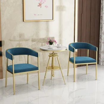 Луксозни и модерни трапезни столове със златни крака, Удобни минималистичные ергономични столове за тераса, Ресторант, модерни мебели Cadeira за дома