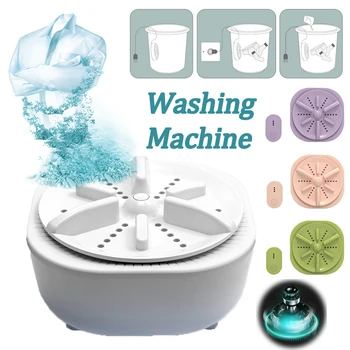 Мини-перална машина с въртяща се турбина, USB, преносими перална машина за чорапи, бельо, миене на съдове, за пътуване, за дома, бизнес пътуване
