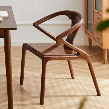 Мобилни трапезни столове в скандинавски стил, дървени Офис модерни и Елегантни трапезни столове за спални, хол Sillas De Cocina, Съвременни мебели