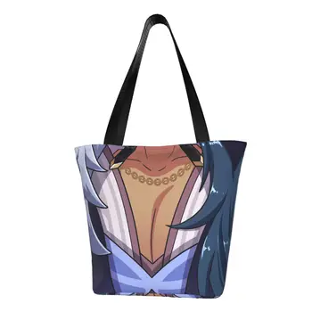 Модерна чанта за пазаруване Genshin Impact Kaeya Tiddies, чанта за покупки от аниме игра, Холщовая чанта за пазаруване, чанта за пазаруване на рамото