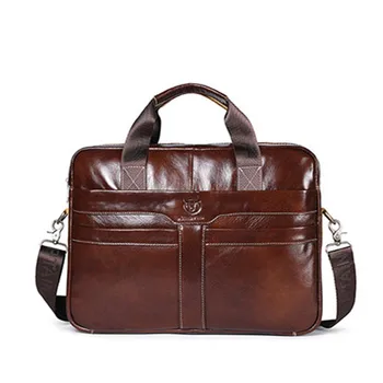Мъжки портфейл от телешка кожа, чанта за лаптоп, чанта през рамо, мъжки чанти, бизнес офис чанта