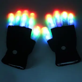 Новост, 1 бр., светещи ръкавици, лъскава ръкавица, нощни светещи топли черно-бели ръкавици за колоездене, лидер на продажбите