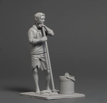 Поставка за фигурки на древния човек от смола 1/24 с базовият модел в разглобено формата, неокрашенный комплект за монтаж на фигури