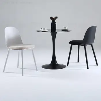 Скандинавски прост модерен стол със стабилна опора, която може да се съхранява, стол за грим, маса за хранене, стол, стол за домашно маса, защита на околната среда
