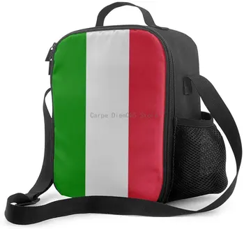 Случайна чанта за обяд с италианския флаг за мъже и Жени и за възрастни, Офис работа, пикник, туризъм, плажен обяд-бокс