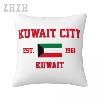 Спално бельо, калъфки за възглавници Kuwait EST.1961 Kuwait City Capital Калъфка за възглавница Семеен Начало декор Разтегателен Автомобил поясная възглавница
