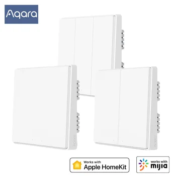 Стенен Прекъсвач Aqara D1 ZigBee Smart Wireless Key Light Дистанционно Управление Zero Line Fire Wire Неутрални Ключове Xiaomi Mi Home Homekit
