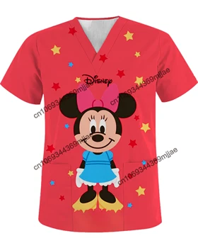 Тениска Disney с джоб в стил Харадзюку, Жена Топ Y2k, Ризи и Блузи, Дамски Безплатна Доставка, Yk2, дамски дрехи, Безплатна доставка, Продажба,
