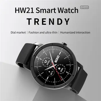Умен часовник HW21 за мъже и жени Ip67, водоустойчива монитор сън, режим смарт часа с умни часа, монитор на сърдечната честота, часовници унисекс