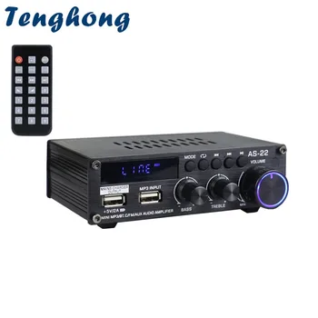 Цифров Усилвател Tenghong Аудио HIFI 2,0 12V 2A Висока Мощност Bluetooth USB Авто Домакински Усилвател за Усилване на Звука