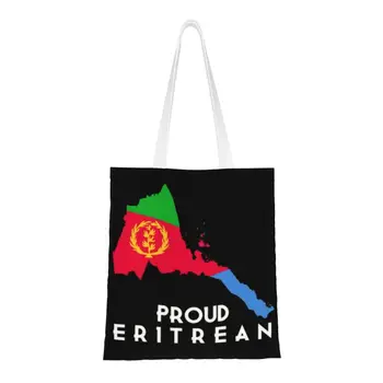 Чанта-тоут с горд эритрейским флага за пазаруване в хранителни магазини, дамски скъпа холщовая чанта-купувач по рамото, по-голямата голям чанта